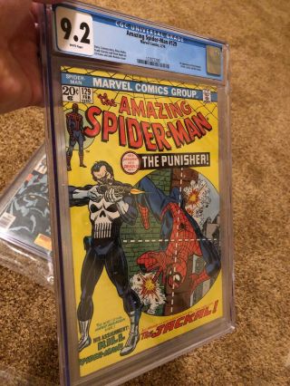 The Spider - Man 129 1st Appearance Punisher CGC 9.  2 White Pages 6