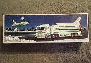 1999 Hess Toy Truck And Space Shuttle With Satellite,