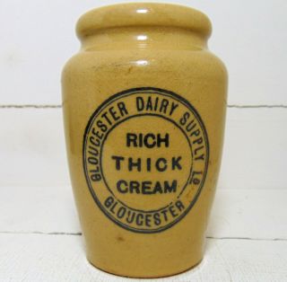 Gloucester Dairy Supply Rich Thick Cream Pot C1900 