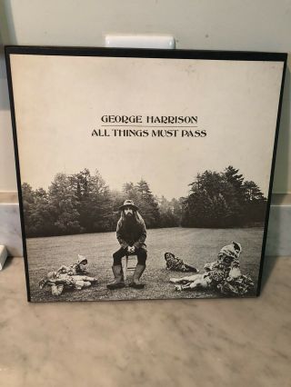 All Things Must Pass 3lp Box George Harrison Beatles W/large Poster Stch639 Rare