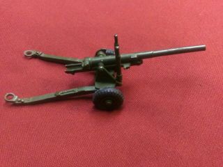 Vintage Dinky Toys Cast Metal Army 5.  5 Inch Medium Gun 692