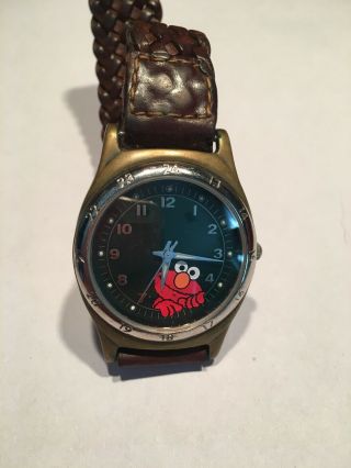 Elmo Sesame Street General Store By Fossil Collectable Watch Rare Leather Band