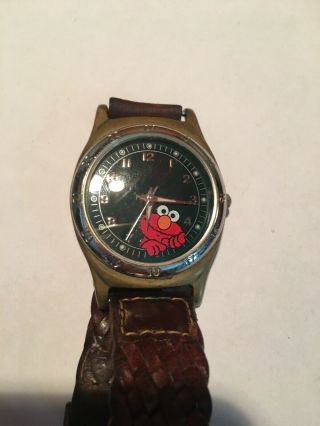 Elmo Sesame Street General Store By Fossil Collectable Watch Rare Leather Band 4
