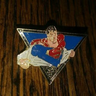 Vintage Superman Superhero Collectible Enamel Pin Rare