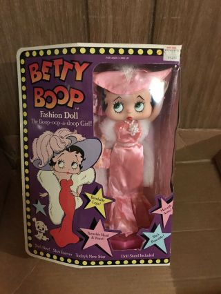 Betty Boop Collectible Fashion Doll W/ Stand.  " Mae West.  " Turnable Head & Waist