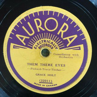 Aurora 22011 Grace Johnston Them There Eyes 1931 78 Rpm Ee - /e Hot Benny G