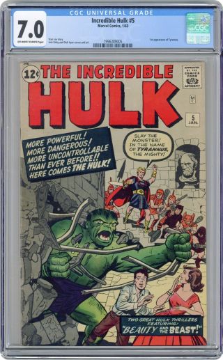 Incredible Hulk (1st Series) 5 1963 Cgc 7.  0 1996389005