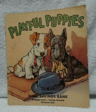 Scotty Scottie Dog And Airedale Puppy Ware Savings Playful Puppies Booklet