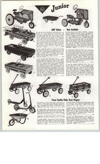 1969 Paper Ad Amf Pedal Car Tractor Power Trac Jet Sweep Mustang Coaster Wagon