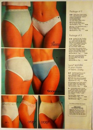 1990 Vintage Paper Print Ad Jockey Panties Cotton Brief Women Lingerie Underwear