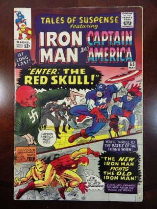 Tales Of Suspense 65 65 Iron Man Vs Old 1st Silver Age Red Skull Fine