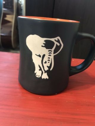 Starbucks 2011 Matte Laser Etched Elephant Grey With Orange 16oz Coffee Mug Cup