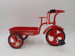 Retro Vintage Coca Cola Red Metal Bicycle / Tricycle Decoration Coke Display