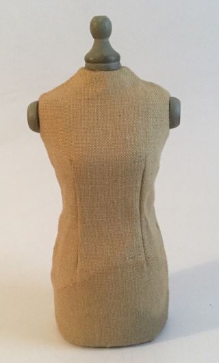 Vintage 17” Mannequin Small Miniature Dress Form Jewelry Display Bust Torso
