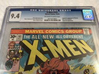 X - Men 101 CGC 9.  4 OW - White Pages 1st Appearance of the Phoenix 2