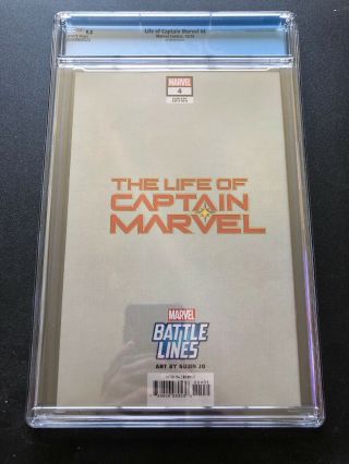 Life Of Captain Marvel 4 (2018) CGC 9.  8 1st Print Battle Lines Variant 4