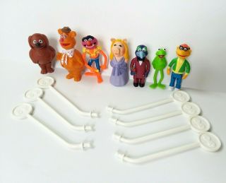 Muppets Fisher Price Stick Puppets Complete Set Of 7 Vintage 1978 Muppet Show