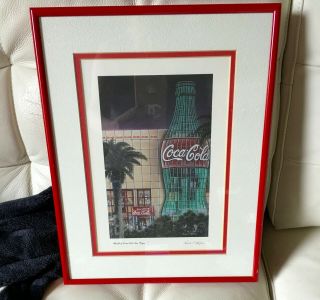 " World Of Coca - Cola Las Vegas " Limited Edition Pamela Renfroe Print Framed