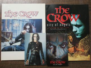 The Crow 1994,  City Of Angels Movie Book Set With Postcards Brandon Lee,