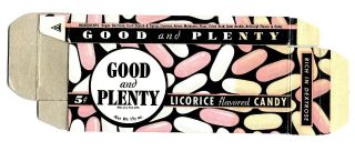 Good And Plenty Candy Box Pre 1962 5 Cents
