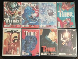 Thor Vol 4 1 - 8 1st Prints 1st Female Thor Marvel Comics Jane Foster