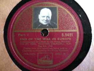 Ve Day 1945 Winston Churchill The End Of War In Europe Radio Broadcast Picture