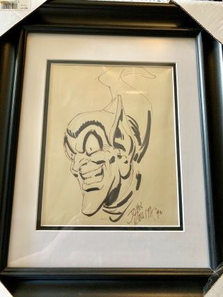 1992 John Romita Sr.  Green Goblin Spider - Man Sketch Autographed Framed