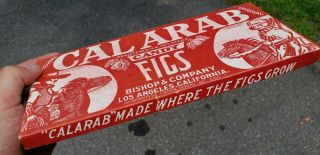 Antique Vintage Calarab Candy Fig Advertising Box 1912 Country Store
