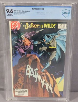 Batman 366 (joker,  1st Jason Todd In Robin Costume) Cbcs 9.  6 Dc Comics 1983 Cgc