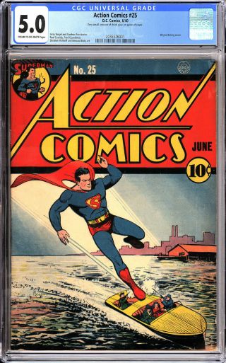 Action Comics 25 - Cgc 5.  0