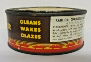 Vintage 7 Oz DUNLOP Auto Car Wax Tin Can Gas Oil Service Station 2