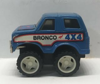 Vintage Buddy L Bronco 4x4 Micro Car 4wd Pullback Rubber Tires 1986 Rare