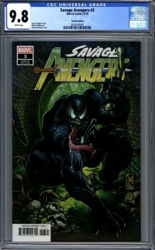 Savage Avengers 3 Simone Bianchi 1:50 Variant Venom 1st Print Cgc 9.  8