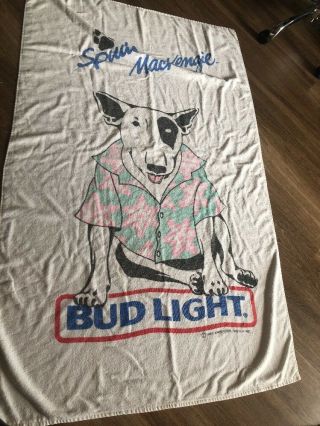 1986 Spuds Mackenzie Bud Light Beach Towel