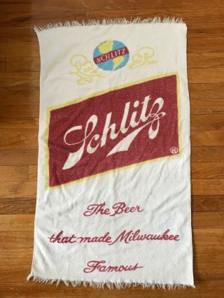 Vintage Schlitz Beer Towel 70 