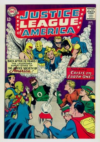 Justice League Of America 21 Nm 9.  4 Ow Pages 1963 Dc Re - Intro Justice Society