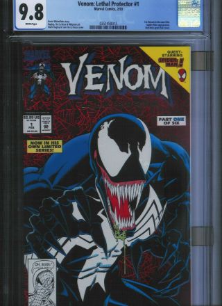 Venom Lethal Protector 1 Cgc 9.  8 White Pages.  Unrestored