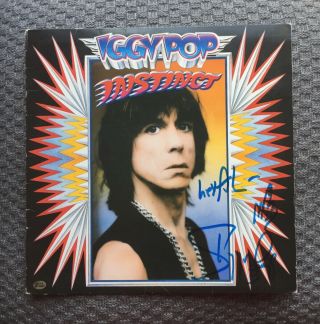 Iggy Pop Instinct Autograph Signed W/cert Stooges Vinyl Lp Record
