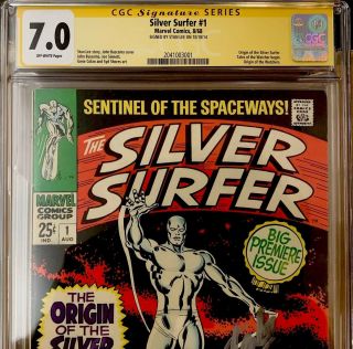 SILVER SURFER 1 CGC SS 7.  0 OW SIGNED BY STAN LEE (1968) SILVER AGE MARVEL 2