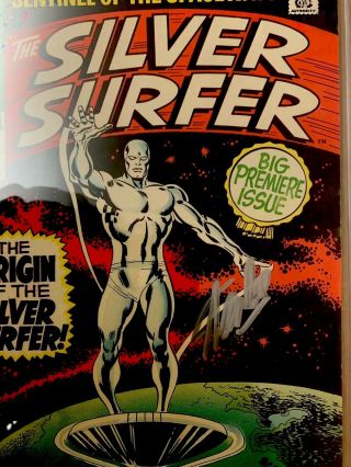 SILVER SURFER 1 CGC SS 7.  0 OW SIGNED BY STAN LEE (1968) SILVER AGE MARVEL 3