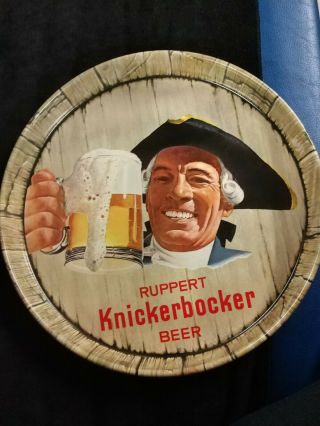 Vintage Ruppert Knickerbocker Beer Bar Advertising Serving Tray 11 3/4”