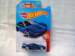 Hotwheels Rare Rr Chrome Wheels Blue 90 Acura Nsx Scarce Treasure Hunt