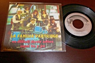 The Partridge Family Es Dificil Decir Adios 1972 Mexico 7 " 45 David Cassidy