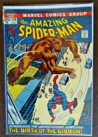 The Spider - Man 110 - The Birth Of The Gibbon - Bronze Age Comic 1972