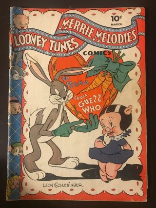 Dell Comics Looney Tunes Merrie Melodies 17 Golden Age 1943 Bugs Bunny