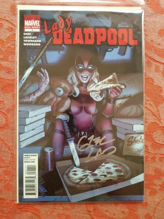 Lady Deadpool 1 One - Shot Signed By Greg Land W/ Marvel