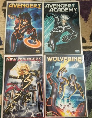 Avengers 7 Avengers Academy 7 Avengers 7 & Wolverine 4 Tron Variant Cover