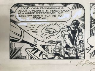 SIGNED JACK KIRBY Comic Art CAPTAIN 3 - D Inscribed to RAY ZONE 3