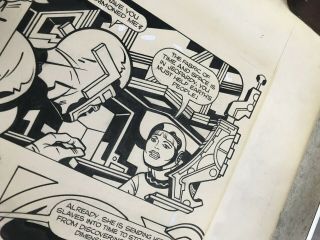 SIGNED JACK KIRBY Comic Art CAPTAIN 3 - D Inscribed to RAY ZONE 5
