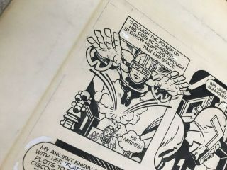 SIGNED JACK KIRBY Comic Art CAPTAIN 3 - D Inscribed to RAY ZONE 9